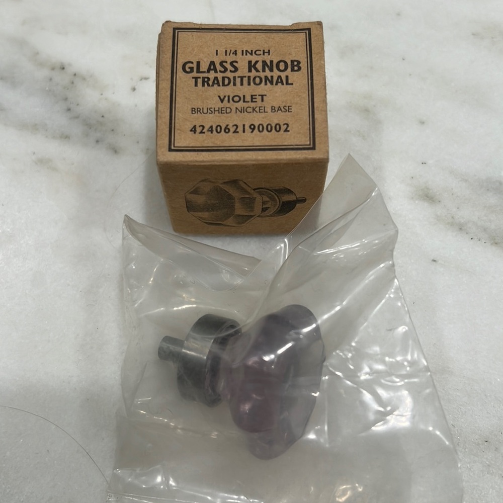 Glass knob drawer pulls from Restoration Hardware. All new and unused condition